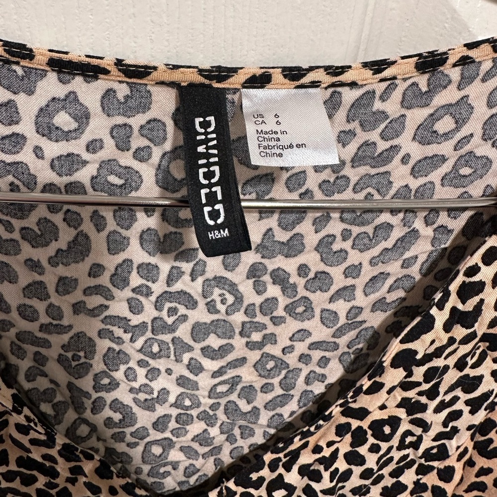 Leopard Mini Button Up Dress - Picture 4 of 4